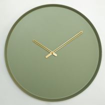 WALLXPERT Dekorativni metalni zidni sat Earthy Metal Wall Clock APS111 Green