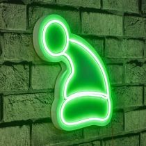 WALLXPERT Dekorativna LED rasveta, kapa Deda Mraza, zelena