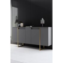 HANAH HOME Komoda Luxe Anthracite Gold