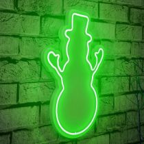 WALLXPERT LED dekoracija Snowman Green