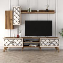 HANAH HOME TV polica Class S Walnut White