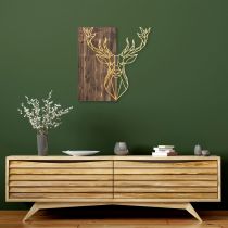 WALLXPERT Zidna dekoracija Deer1 Gold