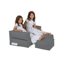 Atelier del Sofa Lazy bag Kids Double Seat Pouf Fume