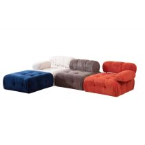 Atelier del Sofa Ugaona garnitura Doblo 3 Seater with Pouffe ( L1 O1 1R Pouffe) Multicolor