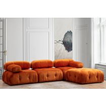 Atelier del Sofa Ugaona garnitura Bubble Corner ( L1 O1 1R Puf) Orange