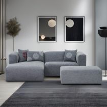 Atelier del Sofa Ugaona garnitura Linden Mini Left Grey