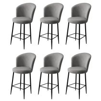 HANAH HOME Set 6 barskih stolica Fora Grey Black