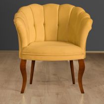 Atelier del Sofa Fotelja Daisy Walnut Wooden Mustard