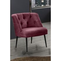 Atelier del Sofa Fotelja Roma Black Metal Dusty Rose