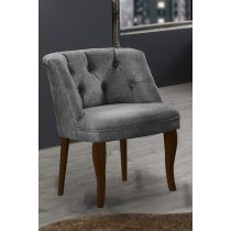 Atelier del Sofa Fotelja Roma Walnut Wooden Grey