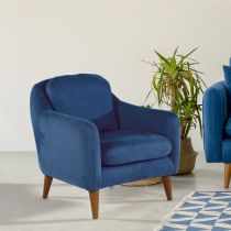 Atelier del Sofa Fotelja Soli Berjer Dark Blue