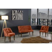 Atelier del Sofa Sofa i fotelja Roma Walnut Wooden Tile Red
