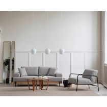 Atelier del Sofa Sofa trosed Eti Oak 3 Seater Grey