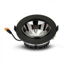 LED ugradna COB svetiljka crna 10W 6400K V-TAC