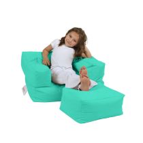 Atelier del Sofa Lazy bag Kids Single Seat Pouffe Turquoise