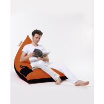 Atelier del Sofa Lazy bag Pyramid Large Double Color Bed Pouf Orange