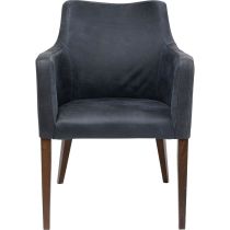 Chair with Armrest Mode Leather Anthracite