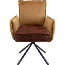 Swivel Chair with Armrest Chelsea Brown