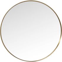 Wall Mirror Curve Round Brass Ø100cm