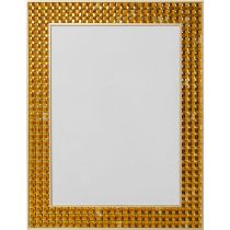 Wall Mirror Crystals Brass 80x100cm