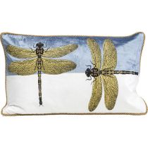 Cushion Glitter Dragonfly White 50x30cm