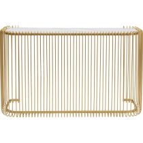 Console Wire Glass Marble Gold 142x89cm