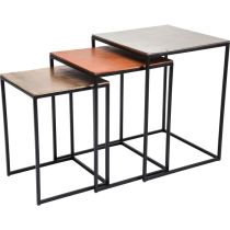 Side Table Loft Square Vintage 41x41 (3/Set)