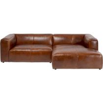 Corner Sofa Cubetto Leather Brown 270x170cm