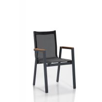 HANAH HOME Set baštenskih stolica Ottowa Grey Black