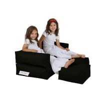 Atelier del Sofa Lazy bag Kids Double Seat Pouf Black