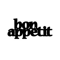 WALLXPERT Zidna dekoracija Bon Appetit 2 Black
