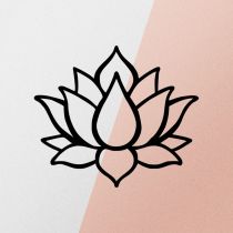 WALLXPERT Zidna dekoracija Lotus Flower 1 Metal Decor