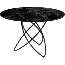 Table Molekular Black Marble Glass Ø120cm