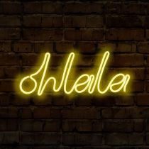 WALLXPERT Zidna LED dekoracija Oh La La Yellow