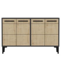 HANAH HOME TV polica Stria Anthracite Sapphire Oak