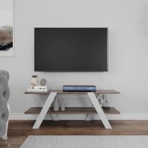 HANAH HOME TV polica April White Walnut