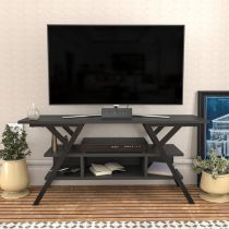 HANAH HOME TV polica Minerva Black Anthracite