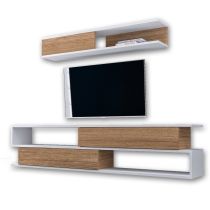 HANAH HOME TV polica Sims White Teak