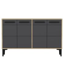 HANAH HOME TV polica Stria Sapphire Oak Anthracite