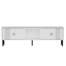 HANAH HOME TV polica Frede White Silver