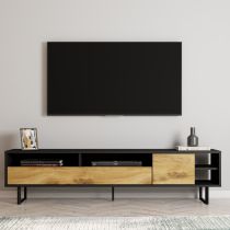 HANAH HOME TV polica Luga Black Oak