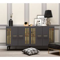 HANAH HOME Komoda Junes Anthracite Gold