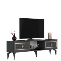 HANAH HOME TV polica Herry Anthracite Gold