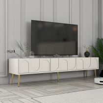 HANAH HOME TV polica Lyon 43 Cream Gold