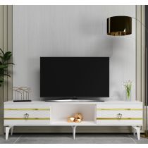 HANAH HOME TV polica Pelin White Gold