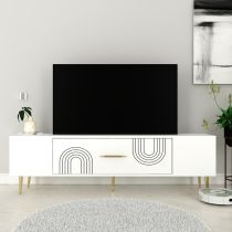 HANAH HOME TV polica Dekol2 White Gold