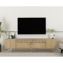 HANAH HOME TV polica Dekolp1 Sapphire Oak Silver