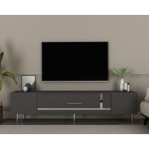 HANAH HOME TV polica Dekop1 Anthracite Silver