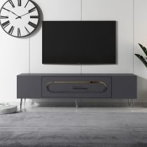 HANAH HOME TV polica Dekop3 Anthracite Silver